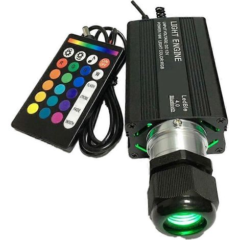 RGB-Lichtwellenleiter-Beleuchtungsset für Decke/Dach/Haus, 16 W, mit Sprachsteuerung und Smartphone-Fernbedienung. (1/5)