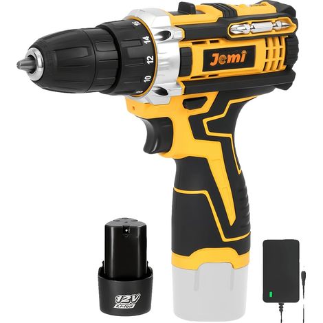 Taladro inalámbrico, 3 modos, 2 velocidades, 12 V, 1 batería, EU-c (1/2)