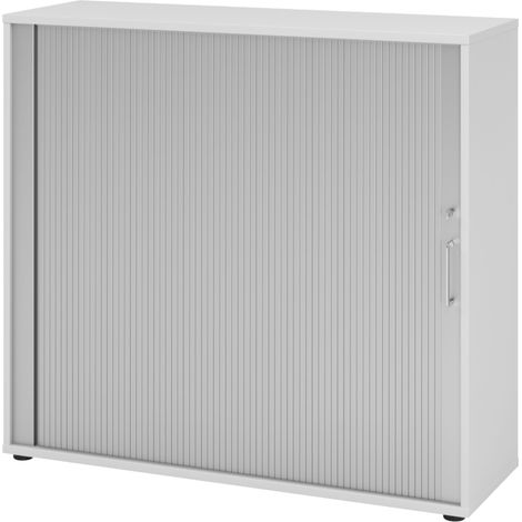 bümö Rollladenschrank office - 3 Ordnerhöhen   Grau/Silber (1/5)