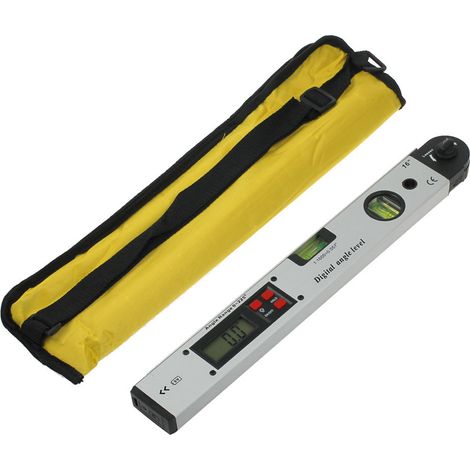 Niveau d'angle numérique LCD 16 pouces 225° rapporteur électronique avec bulles horizontales et verticales en alliage d'aluminium pour menuiserie (1/2)