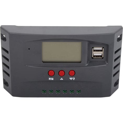Régulateur de charge solaire MPPT 30A 12V/24V avec écran LCD couleur pour panneaux photovoltaïques (1/5)