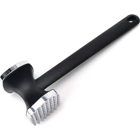 Attendrisseur de viande en maillet, en acier inoxydable double face avec poignée antidérapante, idéal pour les steaks, le poulet et le porc. Compatible lave-vaisselle. (1/5)
