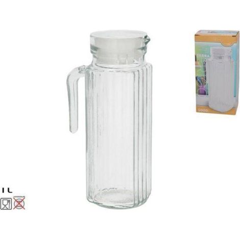 1 l. jarra frigo y nevera mod londres con tapa blanca capacidad 1000 ml.