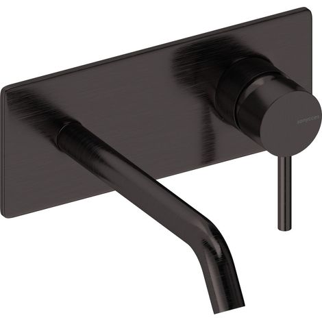SANYCCES LOOP ColdOpen Wand-Waschtischarmatur Unterputz mit 18 cm Ausladung, schwarz metallisch (1/3)