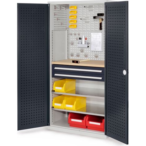 Kappes ®RasterPlan Schubladenschränke 1950x1000x600mm Lochplattentüren Modell 14 anthrazitgrau