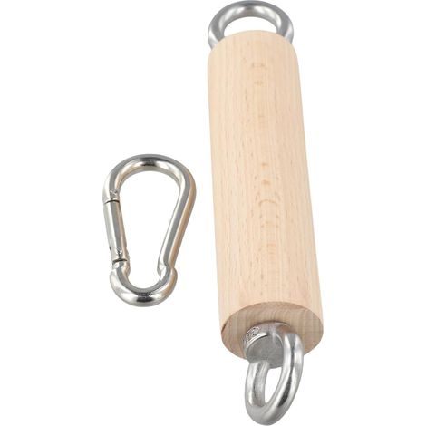Fitness training handles for rowing and pulling, beech wood and steel (1/5)