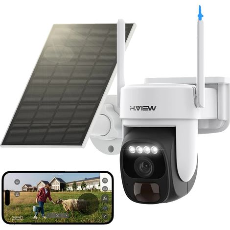 Cámara de seguridad de 3 MP, alimentada por batería y energía solar, conectividad 4G y visión nocturna a color. (1/5)