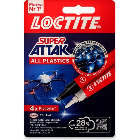 Super Attak Tous Plastiques 2 g + 4 ml 2973194 LOCTITE par HENKEL (1/3)