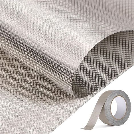 Tissu Faraday RF Faraday de qualité militaire, tissu conducteur, tissu Faraday en nickel avec ruban adhésif conducteur (1,1 × 6 m)