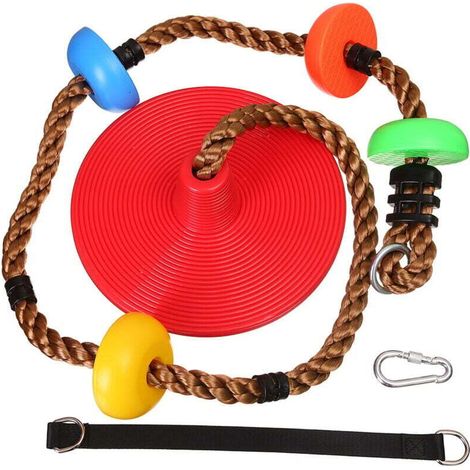 Climbing rope swing for children with platform and disc seat MUMU (1/4)
