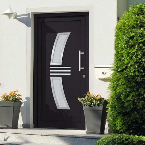 vidaXL Porte d'entrée principale Anthracite 98x208 cm (1/5)