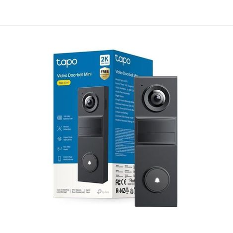 Sonnette vidéo - TAPO - D205 - Caméra 2K 3MP - Batterie 180 jours - Étanche IP54 (1/5)