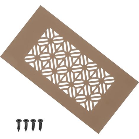 Grille Ventilation 150 x 80 mm, Grille D'aération De Porte, Grille De Ventilation, Grille de ventilation en aluminium,Avec Vis De Montage Pour Cabinet Armoire Porte, Marron (1/5)