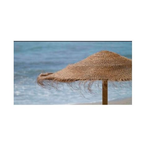 SOMBRILLA DE ESPARTO 2,4 METROS IDEAL PARA PLAYAS Y COMUNIDADES ( ESTRUCTURA, SOPORTE, PALO, MANTO ) (1/4)
