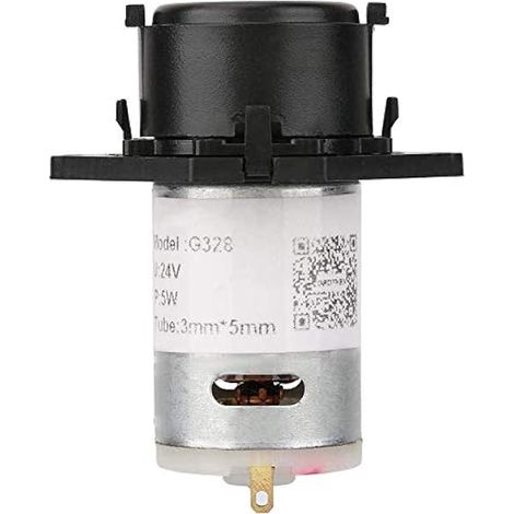 Keenso Pompe Péristaltique 24V Pompe de Dosage de Produits Chimiques 24V DIY Tête de Tube Péristaltique pour Laboratoire d'Aquarium (black) (1/5)