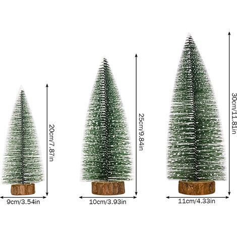 Mini sapin de Noël en cèdre avec guirlande lumineuse LED, idéal pour la maison ou le bureau. (1/5)