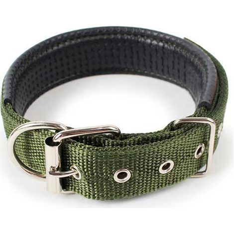 Collier robuste pour chien moyen et grand avec poignée et coutures réfléchissantes (1/5)