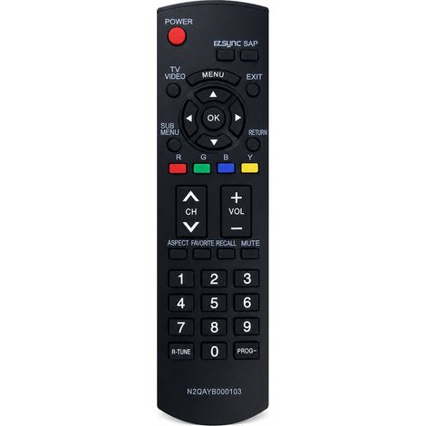 Télécommande TV Compatible avec Panasonic N2QAYB000103 (1/5)
