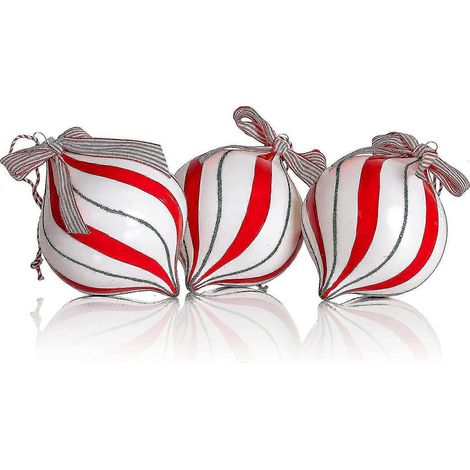 Ensemble de 12 décorations de Noël en forme de canne à sucre incassable, pour sapins d'intérieur ou d'extérieur - Boules de sucre incassables (1/5)