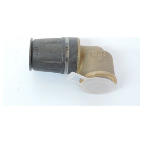 Coude 90° femelle pour tube plomberie multicouche Ø 25mm F20X27 (25 x Rp 3/4") bi-matière laiton / PPSU TECELOGO TECE 8710205