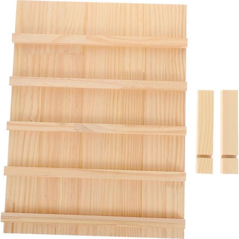 Présentoir à bijoux en bois à plusieurs niveaux pour 4 supports de boucles d'oreilles (1/5)