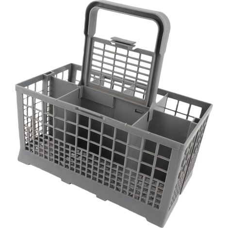 Panier à couverts universel pour lave-vaisselle plastique gris 24x14x12cm 8 compartiments couvercle amovible partiellement 230g accessoire de remplacement pour la plupart des lave-vaisselle (1/2)