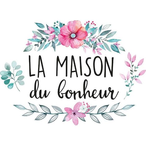Autocollant Mural Maison du Bonheur (1/2)