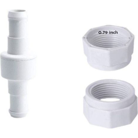Raccord pivotant D20 et écrou D15 pour nettoyeur de piscine Polaris 280, 380 et 180-DOU