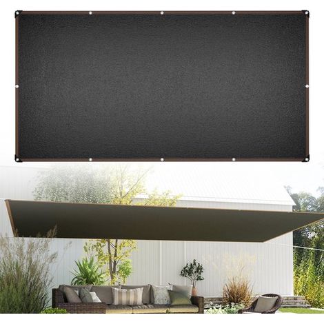 Schattiernetz 3 x 12 m HDPE, 90 95 % UV Schutz Anthrazit Sonnenschutz für Garten, Terrasse, Balkon und Pool (1/5)