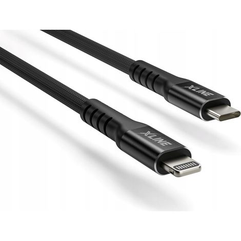 XLINE USB Typ C - Apple Lightning Kabel 1 m Schwarz 1 Stück. (1/5)
