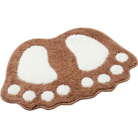Rutschfeste Badematte, schnelltrocknend, wasserabsorbierend, für Schlafzimmer, Küche, Flur, Eingang, Baumwolle, Kaffee, Größe M (60 x 40 cm) (1/5)