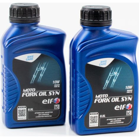 Huile de fourche ELF MOTO FORK OIL SYN 10W 500ml - Lot de 2 (1/2)