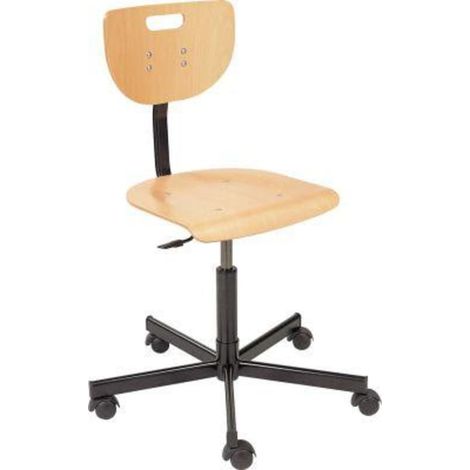 [NEUWERTIG] B-Ware Stuhl Werek Holz Drehstuhl mit Sitzhöhenverstellung und lastabhängig gebremst (1/2)
