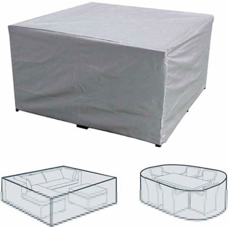 RHG Housse Salon De Jardin, 210D Housse Meuble De Jardin De Étanche, Housse Table De Jardin, Housse De Anti-UV Protection,200 200 85cm (1/4)