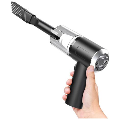 Aspirateur à main sans fil, mini aspirateur de voiture, aspirateur portable léger (310 g) rechargeable par USB avec lumière LED pour bureau et clavier