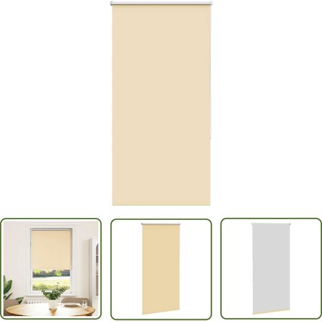 vidaXL Verdunkelungsrollo Beige 85x130cm Stoffbreite 80,7 cm Polyester (1/5)
