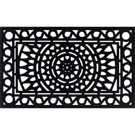 Paillasson rectangulaire 45x75 cm caoutchouc (1/5)