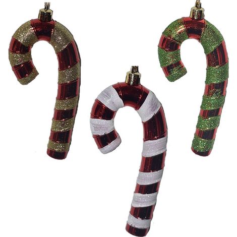 18 Bastoncini colorati da appendere Palline palle per Albero di Natale natalizie Decorazioni addobbi appendini cm 13 moderni (1/5)