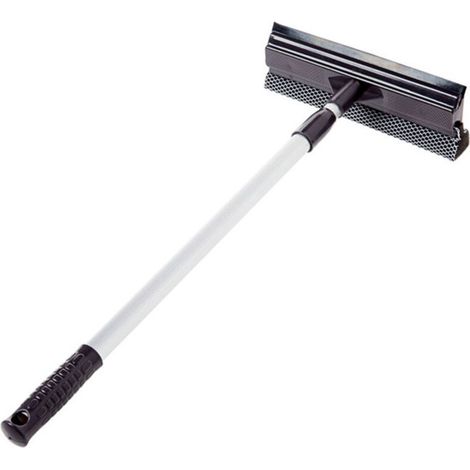 Raclette à vitre extensible, outil de nettoyage de vitres de douche, raclette éponge à manche extensible, accessoires de nettoyage pour vitres intérieures et extérieures (1/5)