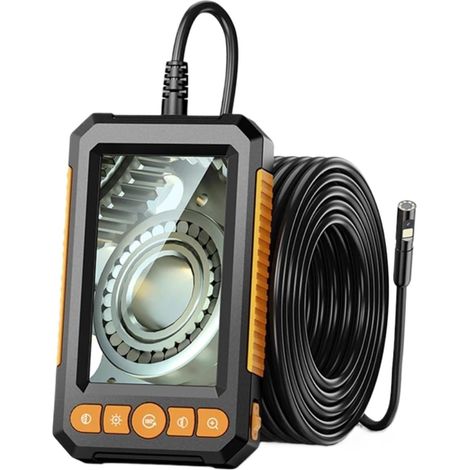Endoscope, Caméra Endoscopique Industrielle À Double Objectif De 4,3 Pouces 1080P, Étanche, for Inspection Automobile Et Égouts, pour Plombier Câble rigide de 1 mètre (4,3 pouces) à double extrémité (1/5)