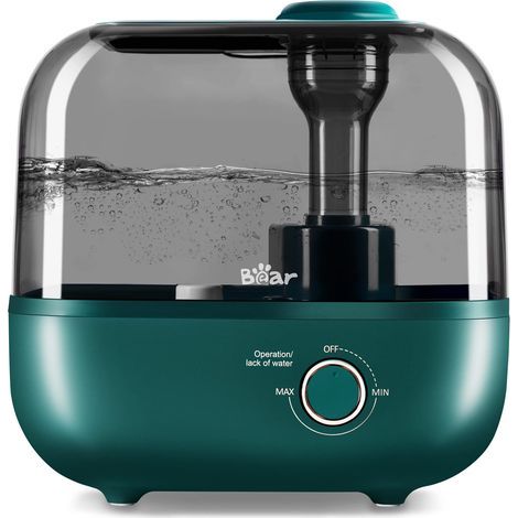 5L Top Fill Humidifier, 28dB Ultra Quiet for Baby and Plants, Runs Up to 35 Hours, with Aroma Tray, 360° Rotating Steam Nozzle, Auto Shut-Off NPTERBL (1/5)