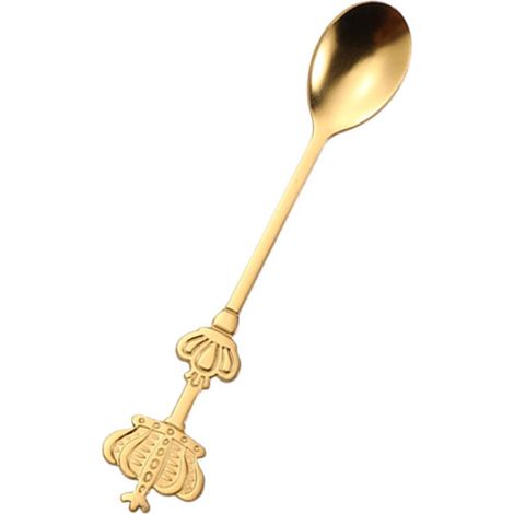 Kuchenlöffel aus goldfarbenem Edelstahl, 15 cm, für (1/5)