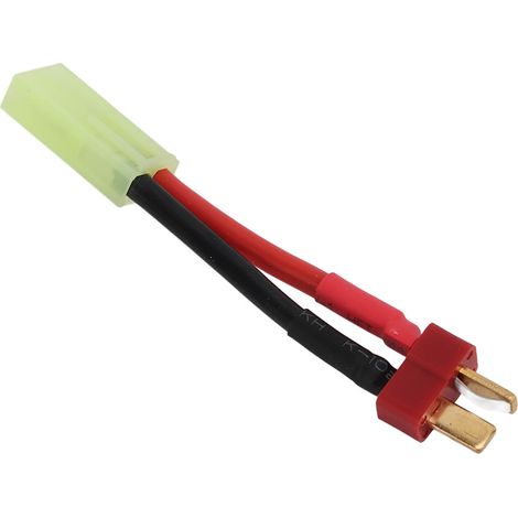 Câble adaptateur batterie Tamiya mâle vers femelle mini, fil flexible silicone 14AWG 8cm