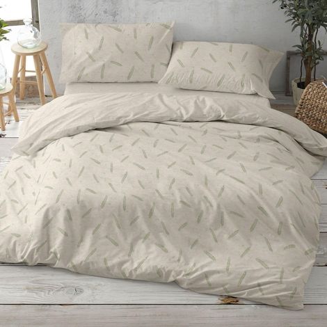 Housse de Couette imprimée, pour lit de 180 cm (+ Dimensions Disponibles), Motif 046, Couleur Verte (180 x 190/200 cm) (1/5)