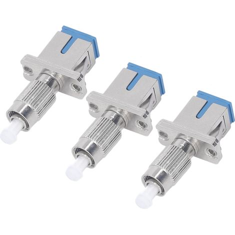 Adaptateur Fibre Optique 3 Pièces, Connecteur FC Mâle vers SC Femelle, Convertisseur pour Localisateur de Pannes Visuel, Compatible Testeur Optique (1/5)