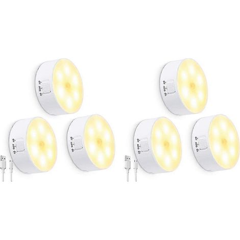 Lot de 3 veilleuses LED à détecteur de mouvement et aimant à bâtonnet (1/4)