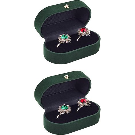 2 boîtes de décoration (vert et noir à l'intérieur)