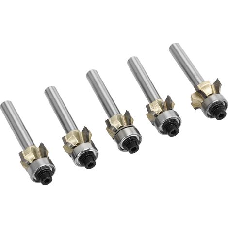 Ensemble de couteaux professionnels à quatre lames à manche de 6,35 mm (1/4"), couteau à chanfreiner et à ébarber, outils de biseautage et d'ébarbage pour le travail du bois (1/5)