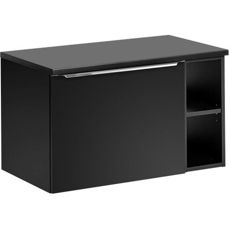 Ensemble meuble sous vasque + 2 éléments - 80 cm - Rosario Black - Livraison gratuite