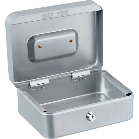 Caja de caudales segura para almacenamiento uso en eventos 8,5 x 20 x 17 cm de hierro negro 130015223 (1/5)